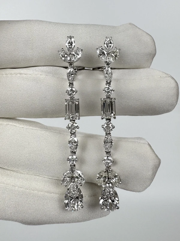 RalfDiamonds MIXCUT DIAMONDS 8.62 CT EARRINGS RFD700 3