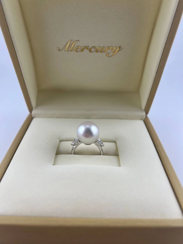 Mercury PEARL AND DIAMOND RING 0.63ct (SIZE 53) MR22999 5