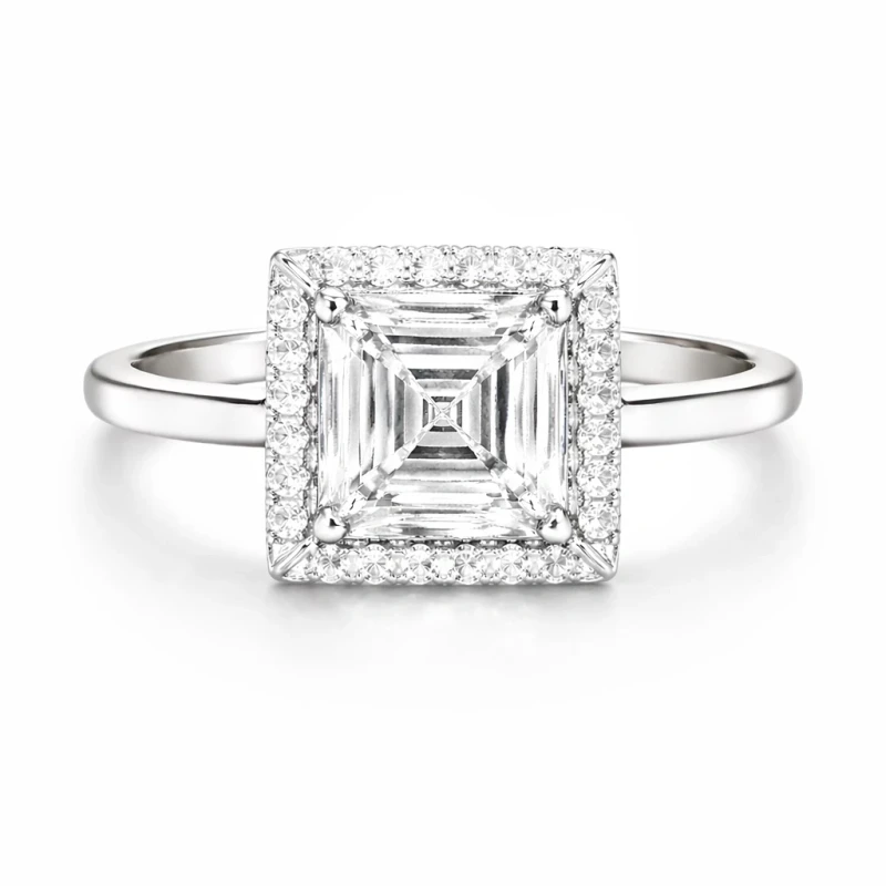 No name SQUARE EMERALD DIAMOND 2.02 CT G/SI1 RING (GIA) nn2.02 G/SI1 1