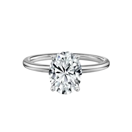 Earrings without a brand OVAL DIAMOND 4.00 CT H/VS1 RING (SIZE 52) GIA 120858 4.00H/VS1 1