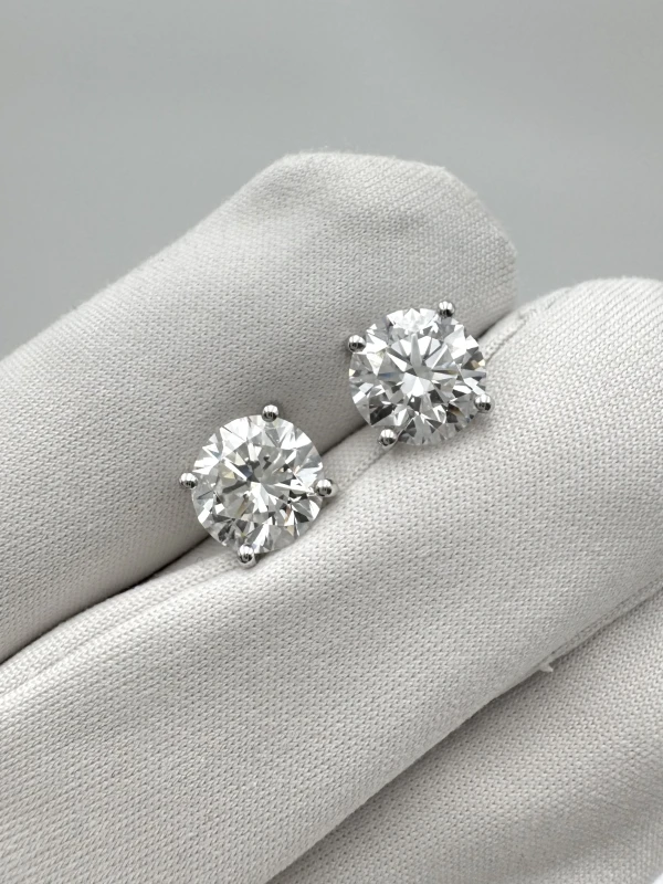 No name ROUND DIAMONDS 1.50-1.50 CT I/VS2 EARRINGS (GIA) NN2.01-2.01CT F/VVS2 4
