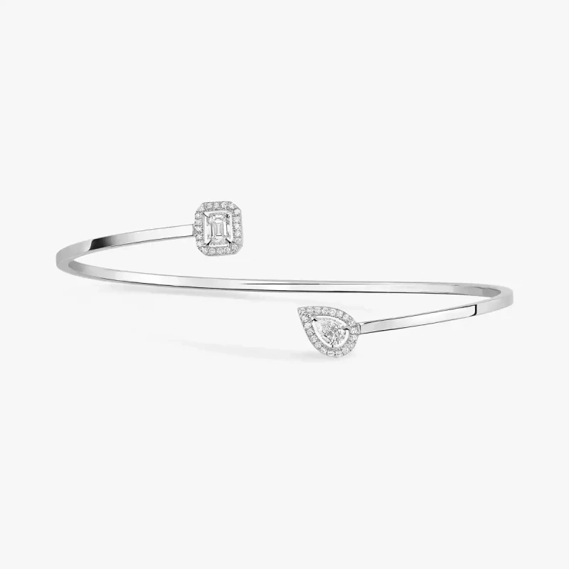 MESSIKA MY TWIN TOI & MOI THIN DIAMOND BRACELET (SIZE M) 07222-WG-M 3