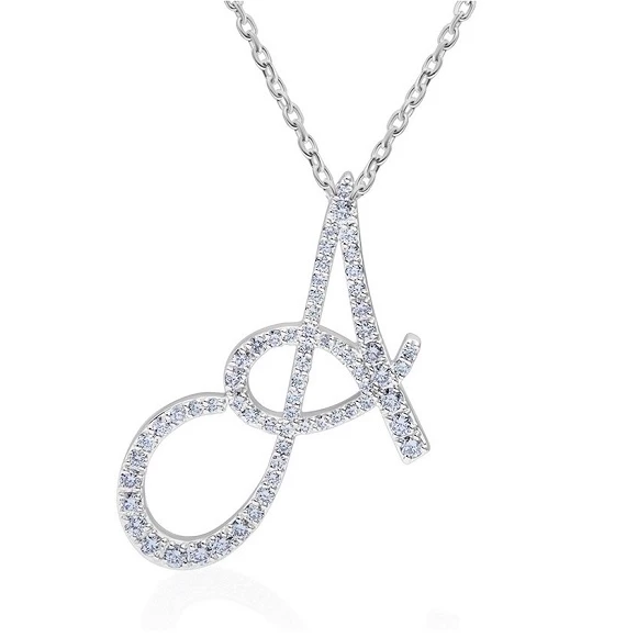 СЕРЬГИ NO NAME DIAMOND LETTERS COLLECTION, LETTER "A" PENDANT 0.80 СТ