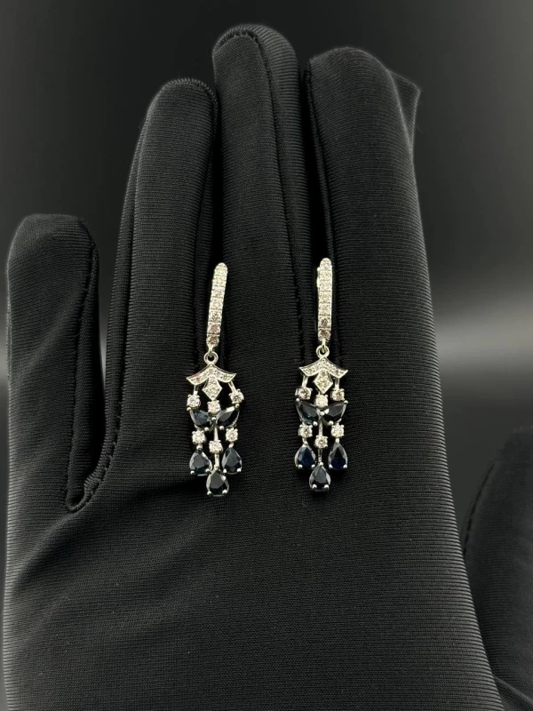 RalfDiamonds SAPPHIRES AND DIAMONDS DROP EARRINGS RDE 4