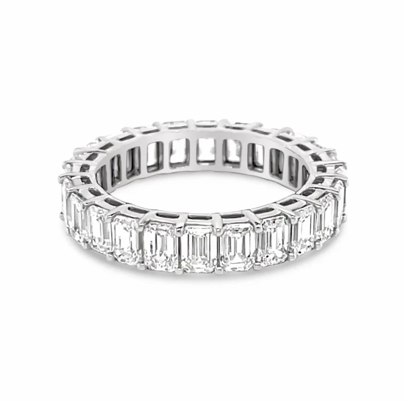 ETERNITY EMERALD DIAMOND 6.06 CT VVS1-VS2 RING (SIZE 52) GIA