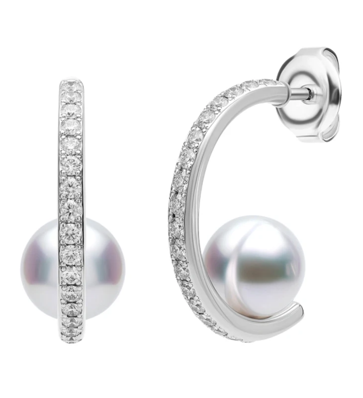 PEARL 7.8 MM EARRINGS