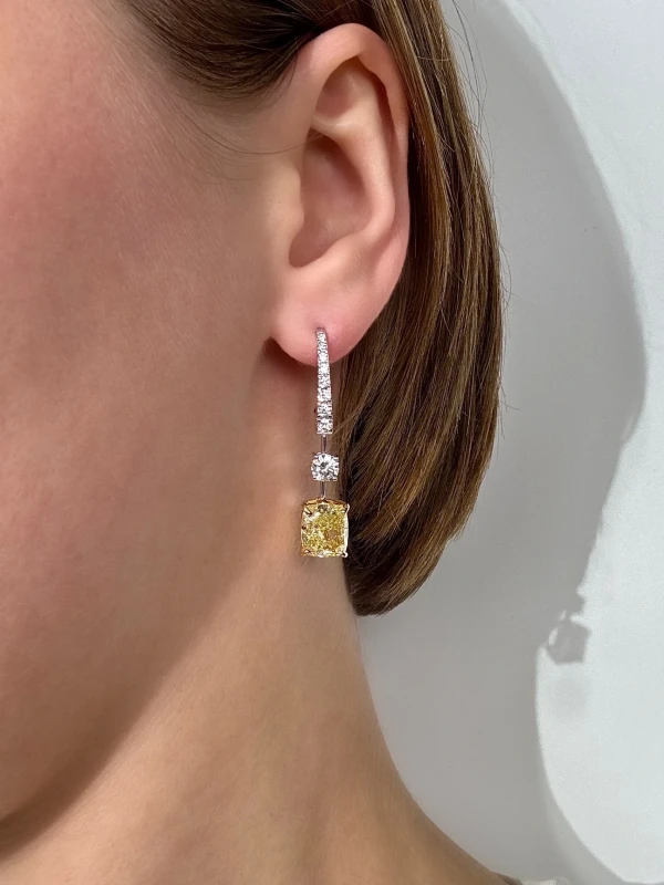 Earrings without a brand СЕРЬГИ С БРИЛЛИАНТАМИ 5.01-5.02 CT FLY/VS (GIA) 5.01-5.02 CT FLY/VS (GIA) 2