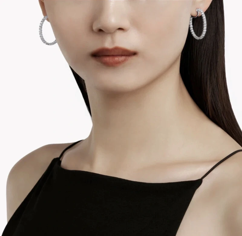 Graff Round Diamond Hoop Earrings RGE1844 2