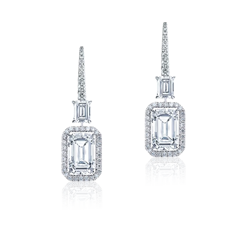 DIAMOND EARRINGS 1.25-1.20 CT E-F/VS1 (GIA)