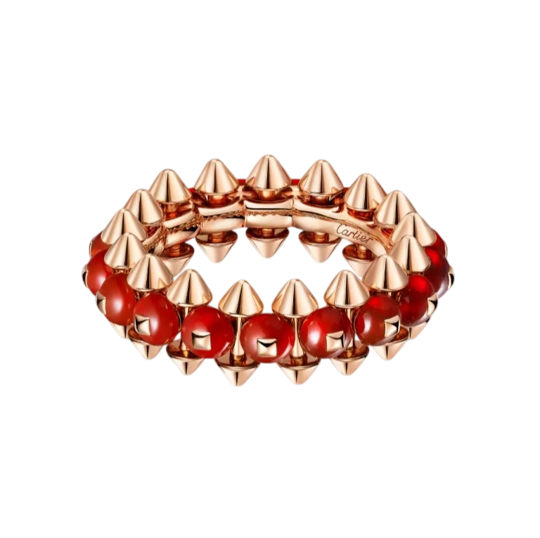 Clash de Cartier ring, red-dyed agate