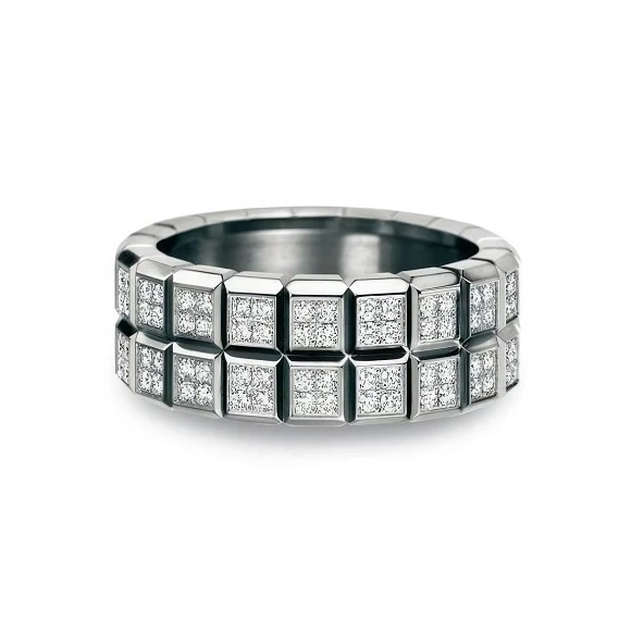 Chopard ICE CUBE RING 2 ROWS DIAMOND SET 823791-1001