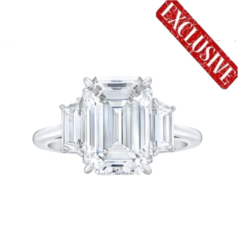 Emerald Diamond 5.06 ct H/VVS2 Ring (GIA)