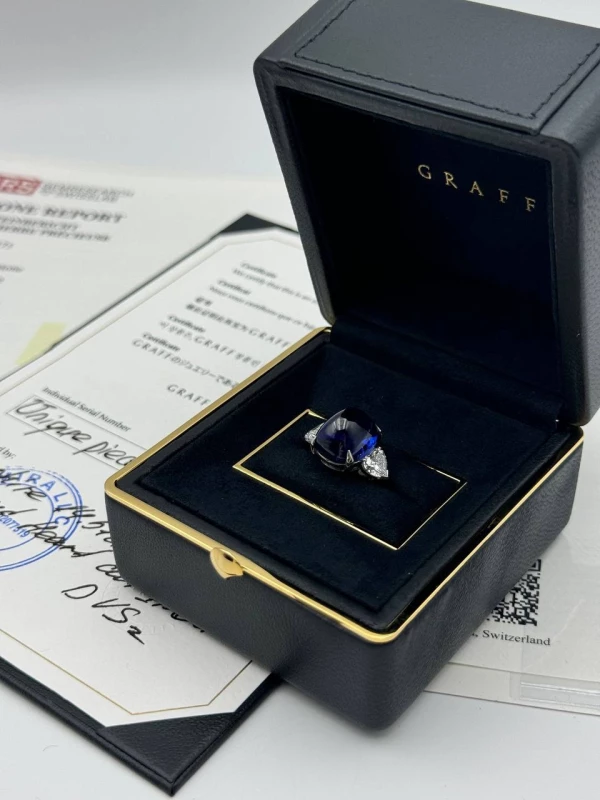 GRAFF КОЛЬЦО С САПФИРОМ (RIYAL BLUE SAPPHIRE RING) 14.51 CT 14,51 SAPPHIRE RING 3