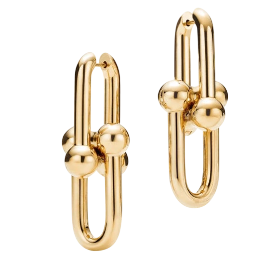 Tiffany HardWear Extra Large Link Earrings in Yellow Gold
