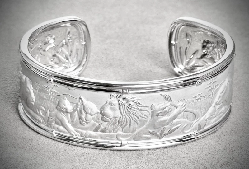 Carrera y carrera  LIONS WHITE GOLD BANGLE CYC lion 170624 4