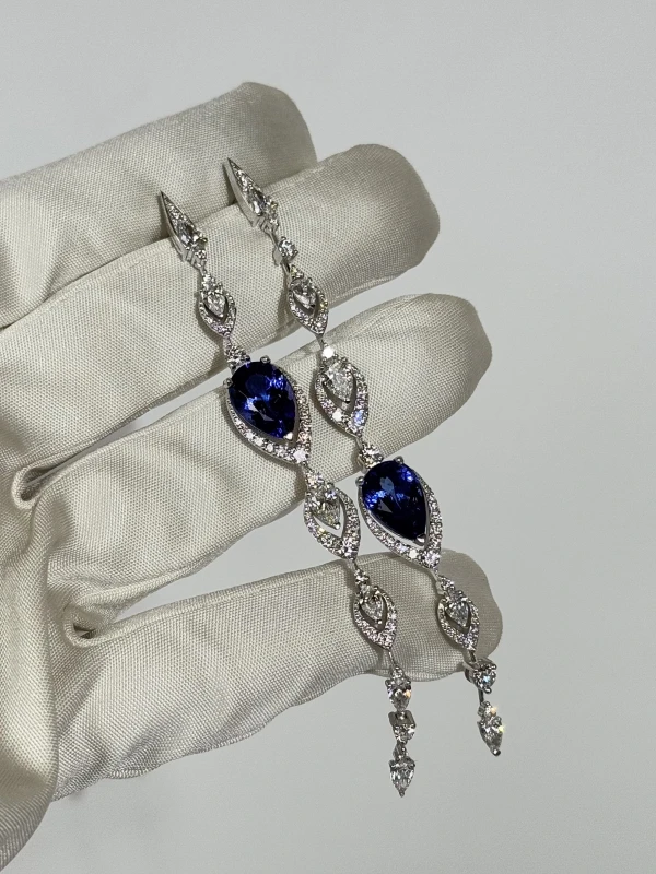 RalfDiamonds СЕРЬГИ С ТАНЗАНИТАМИ И БРИЛЛИАНТАМИ RD6.79ct 4