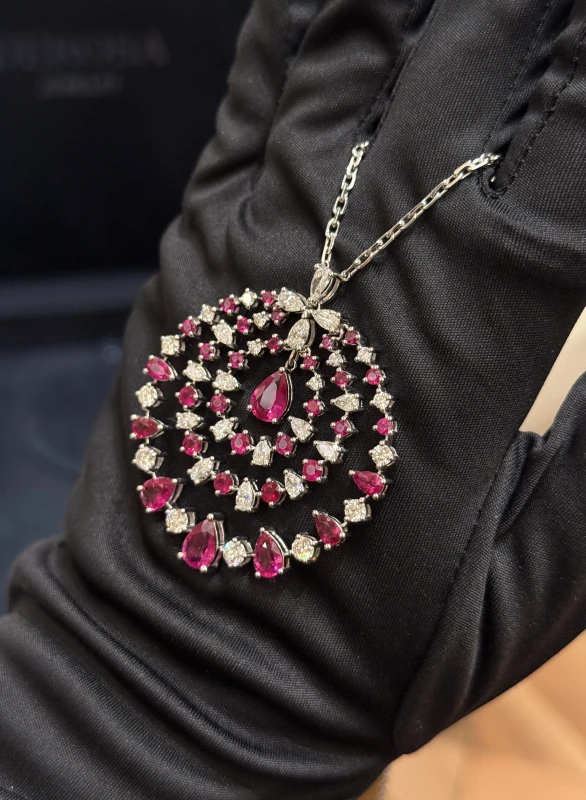 DeRosa DIAMOND & RUBY CELESTIAL PENDANT N22519965B 3