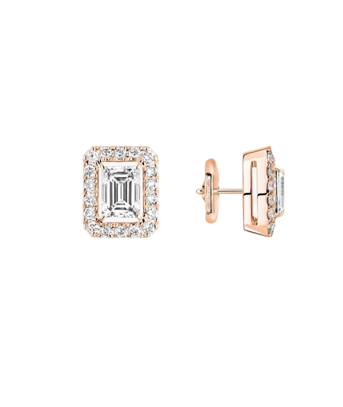 MESSIKA Joy emerald-cut diamond earrings, small 15084-PG 2