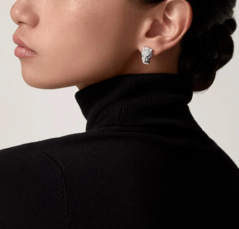 Cartier PANTHÈRE DE CARTIER EARRINGS, PAVED N8503200 2