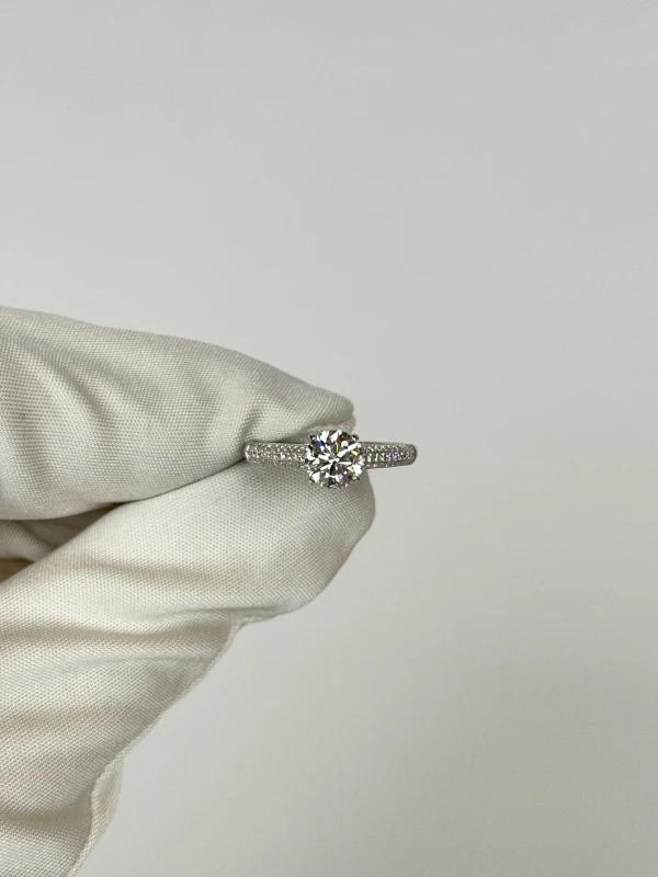 Earrings without a brand ROUND DIAMOND 1.00 D/IF 3EX RING (GIA) NN01.00 CT D/IF 2