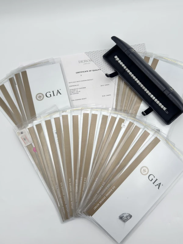 DeRosa ROUND DIAMOND 26.05 CT F-G/VVS-VS  BRACELET (GIA) B25572605 5