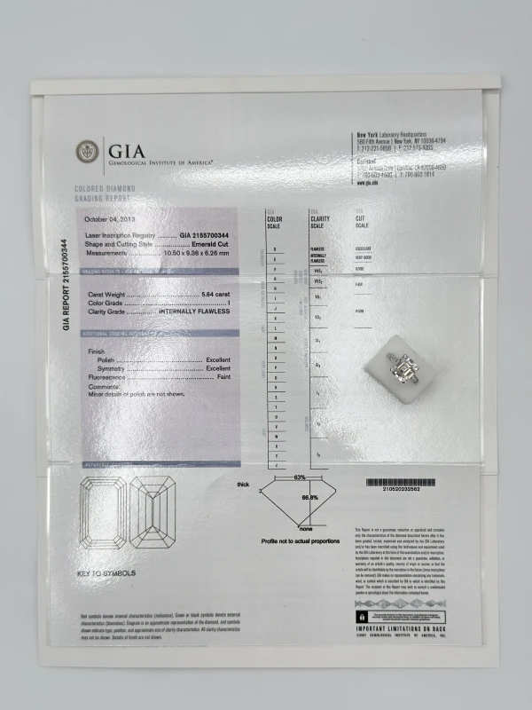Graff EMERALD DIAMOND 5.64 CT I/IF RING (GIA) RGR2158 4