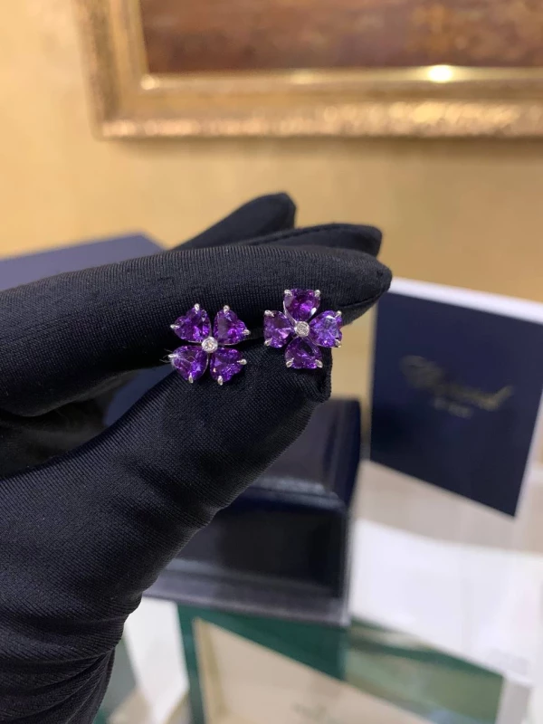 Chopard FOR YOU, AMETHYST AND DIAMONDS EARSTUDS 839371 9