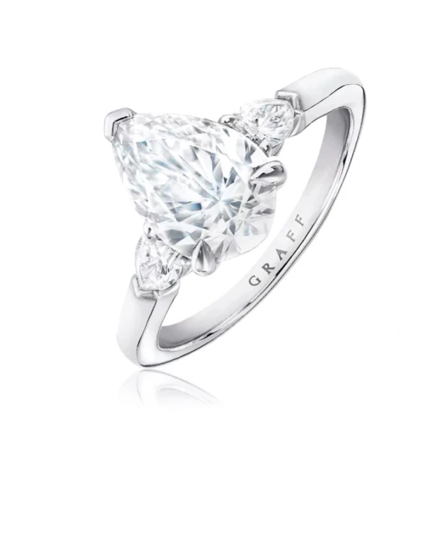 PEARSHAPE 3.01 F/VS1 CT DIAMOND RING (GIA)