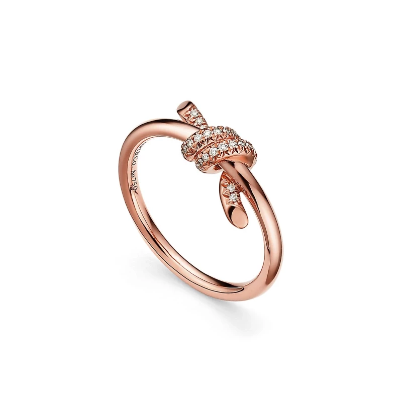 Tiffany & Co Tiffany Knot Ring in Rose Gold with Diamonds (SIZE 52) 69526411 2