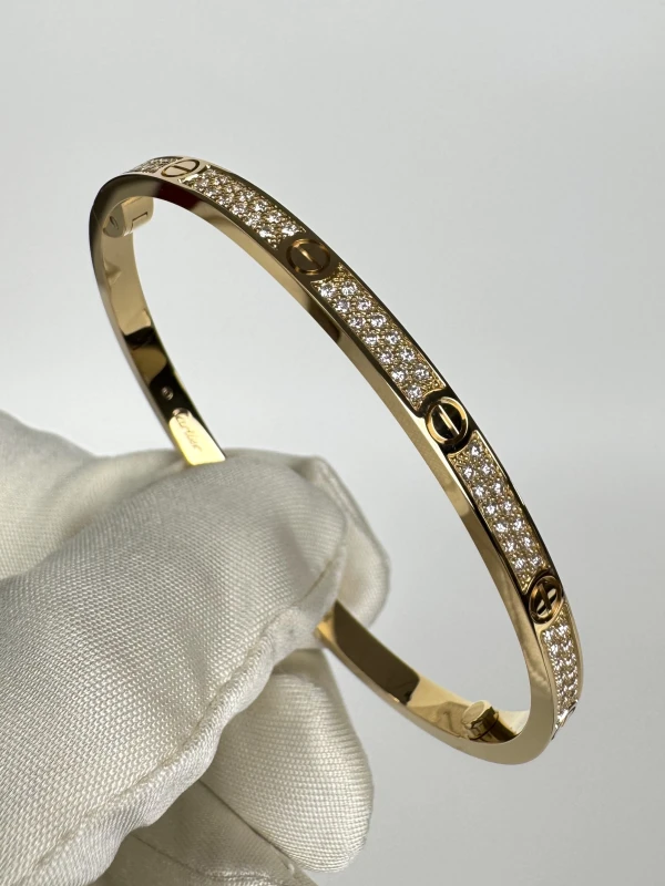 Cartier LOVE bracelet, small model, paved (SIZE 16) N6726416 3
