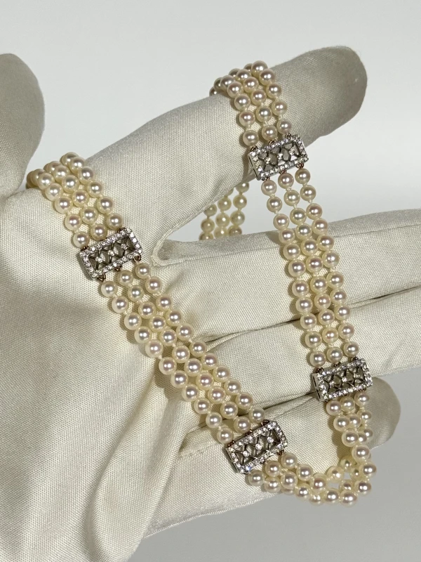 Tiffany & Co DIAMOND & PEARL NECKLACE T&CoPt950 3