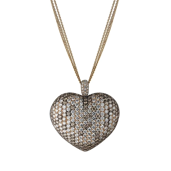 Подвеска "Сердце" с бриллиантами 17,15 ct