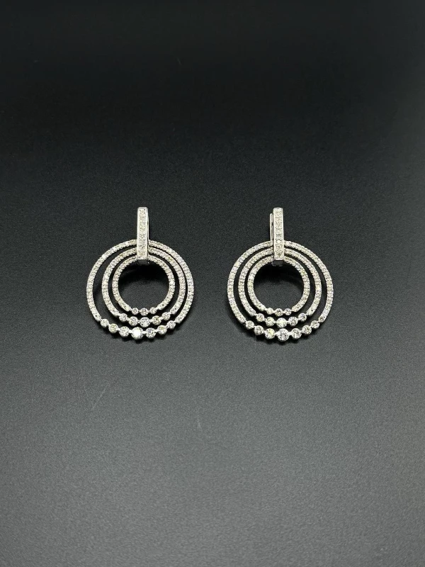 Earrings without a brand С БРИЛЛИАНТАМИ 2.75 СТ 2.75 СТ 3