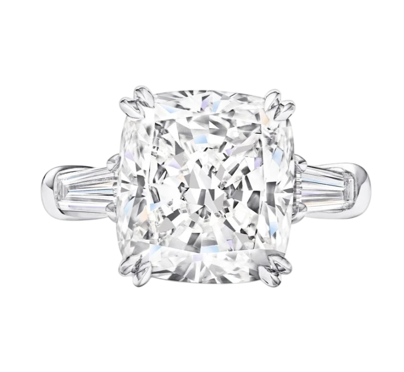 CUSHION DIAMOND 3.07 CT F/VS2 RING (GIA)