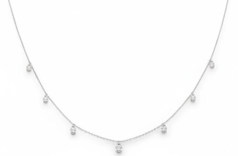 Колье из белого золота с бриллиантами