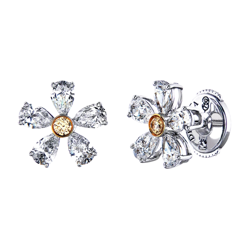 DeRosa FLOWER DIAMONDS 1.89 CT EARRINGS E383202 1