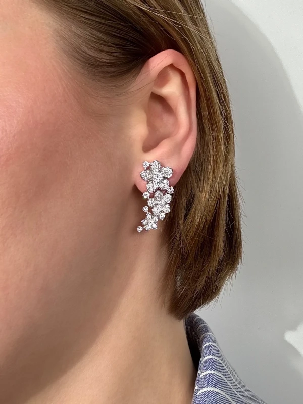 GRAFF Wild Flower Diamond Ear Climber Earrings RGE1736 2