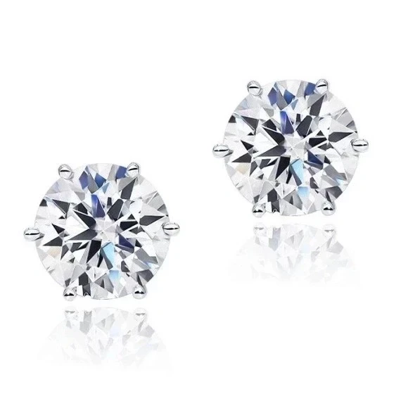 No name ROUND DIAMOND 3.01-3.00 CT G/VS2 EARRINGS (GIA) EXEXEX nn3.01-3.00ct G/VS2 1