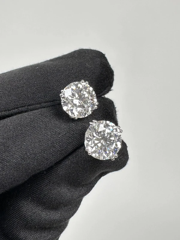 No name СЕРЬГИ-ПУСЕТЫ С БРИЛЛИАНТАМИ 3.01 - 3.02 CT E/VVS2 EXEXEX (GIA) NN3.01-3.02E/VVS2 4
