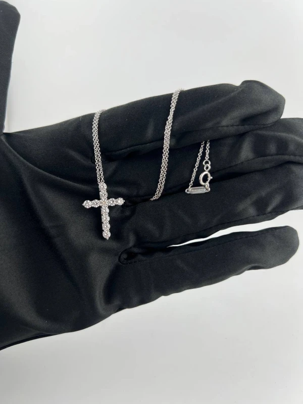 Tiffany & Co DIAMOND 0.77 CT CROSS PENDANT MEDIUM MODEL 22660837 5
