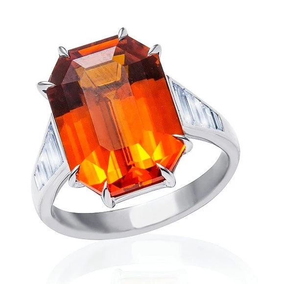 No name С САПФИРОМ 10.16 СТ VIVID ORANGE "VIBRANT", SRI LANKA 10.16 CT 