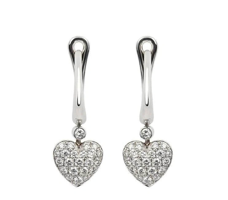 VINTAGE HEART DIAMONDS EARRINGS