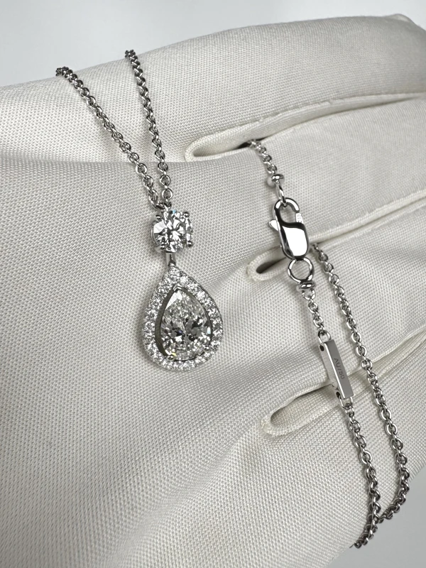 GRAFF PEAR DIAMOND 1.09 CT H/VS2 PENDANT GP12983 3