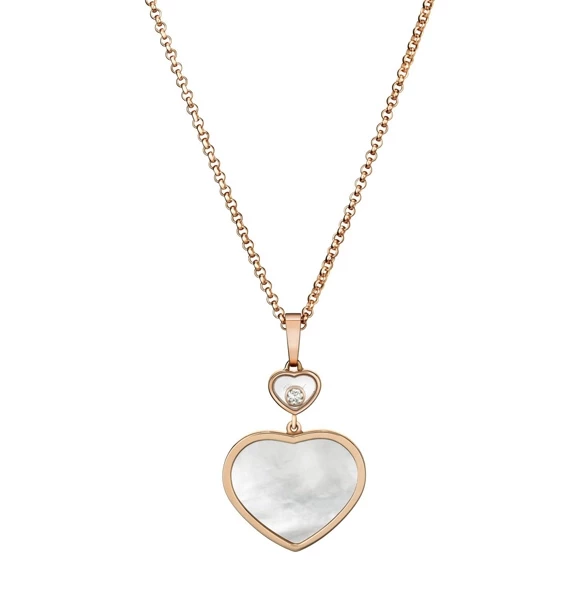 HAPPY HEARTS PENDANT, MOTHER OF PEARL, ROSE GOLD 