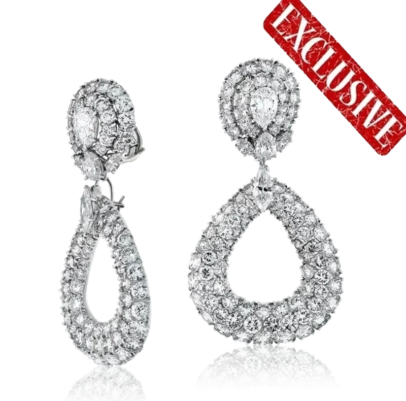 Cartier Vintage Diamond 28.95 ct Earrings