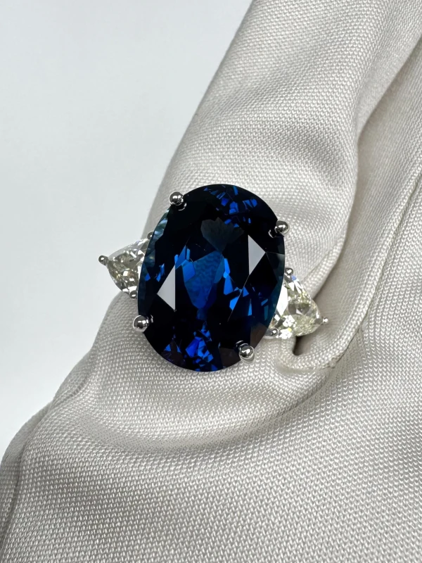 No name SAPPHIRE 11.87 CT "ROYAL BLUE" RING (NO HEATED) SAP11.87 CT 6