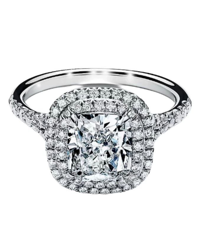 СЕРЬГИ NO NAME DIAMOND RING CUSHION 3.02 CT E/VS2 (GIA) 3.02 CT E/VS2 (GIA)