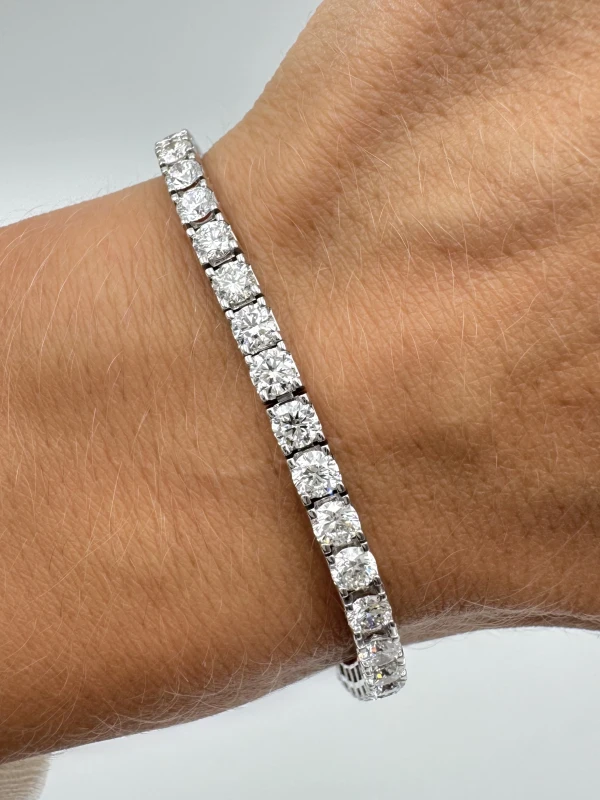 DeRosa ROUND DIAMOND BRACELET 8.05 CT F-G/VVS-VS (SIZE 17.5) B586471 3