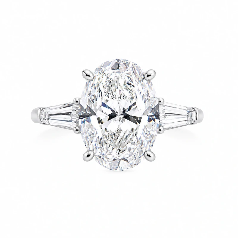 OVAL DIAMOND 3.00 CT F/VS2 RING (SIZE 51) GIA