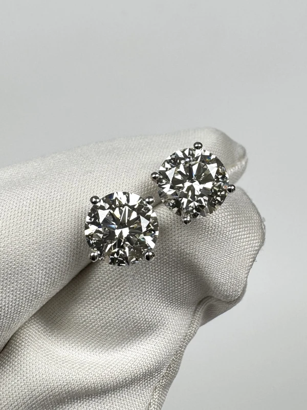 Earrings without a brand DIAMOND ROUND STUDS 2.01-2.06CT J/VS2 (GIA) NN2.01-2.06CT J/VS2GIA 4